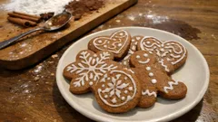 Soft Glazed Gingerbread Biscuits with Cookie Stamps (Neat Vanilla Finish)