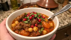 Easy Lamb Tagine with Chickpeas and Apricots – a warming one-pot for relaxed dinners