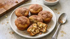 Cinnamon Toast Muffins with Buttermilk – a soft crumb and crisp cinnamon-sugar top