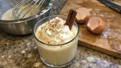 Make-ahead Boozy Eggnog with Brandy, Rum and Whisky — made for Christmas nights