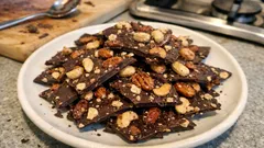 Nutcracker Bark: easy dark chocolate nut bark for gifting (no bake, one bowl)