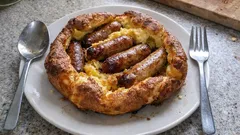 Classic British toad in the hole with chipolatas