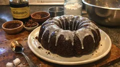 Glazed Gingerbread Bundt Cake with Black Treacle – moist, spiced and easy to slice