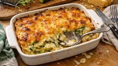 Creamy courgette and ricotta lasagne bake