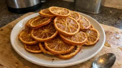 Oven-dried orange slices – a one-ingredient garnish for mulled wine and tea