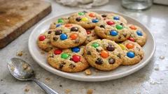 Soft & chewy M&M cookies with crisp edges — a quick no-chill dough you’ll use again