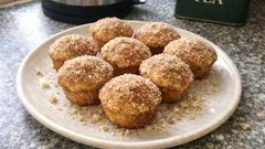 Swedish Breakfast Puffs: warm mini muffins with a crisp cardamom sugar coating