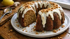 Gingersnap Bundt Cake with Cream Cheese Glaze – a cosy spiced bake that stays moist
