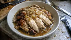 One-pot pot-roast chicken with rich stock