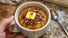 Pumpkin mug pancake bowl — a cosy microwave breakfast in under 5 minutes
