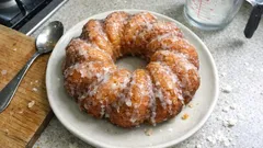 Glazed Old-Fashioned Doughnut Bundt Cake — nutmeg, buttermilk, and a crackly icing glaze